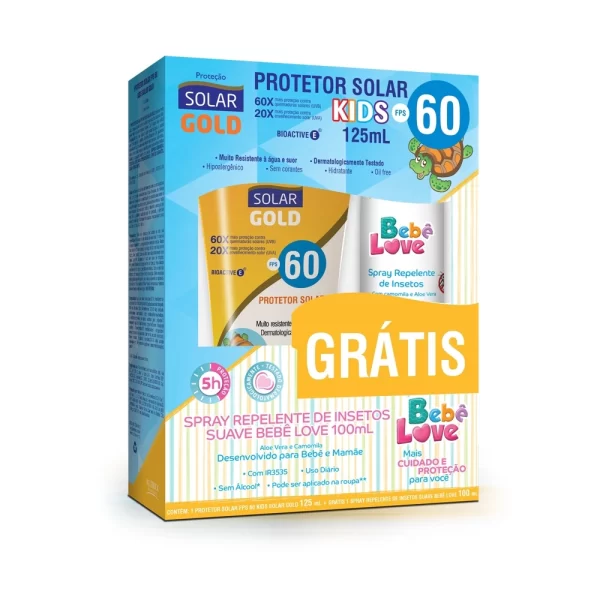 KIT SOLAR GOLD KIDS FPS60 125ML + REPELE